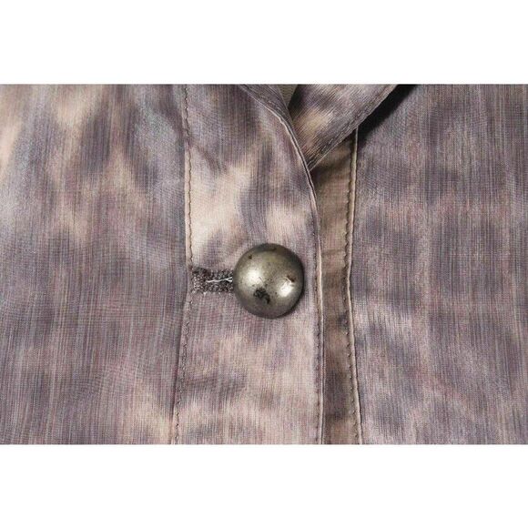 ANALOGY Purple & Tan Leopard Print Light Jacket Women's Size Large - Picture 4 of 4